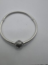 Pandora Silver Moments Snowflake Bangle Size 19cm