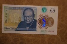 COLLECTORS AA £5 POUND NOTE - AA37 247489 LOW NUMBER