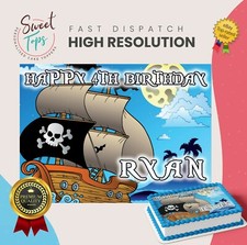 PIRATE SHIP RECTANGLE EDIBLE