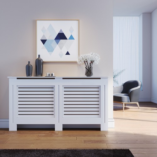 Radiator cover large - large, white