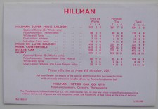 Hillman Minx Super Minx Husky