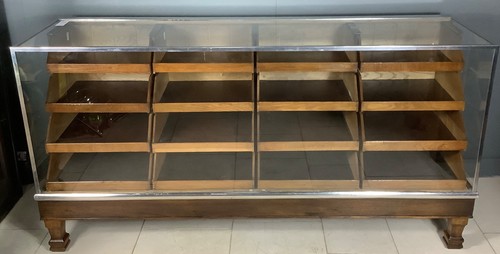 Deco 1930s oak chrome frame - deco, &
