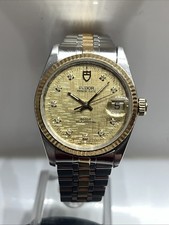 Mens Bi-Metal 18k & Stainless Steel Automatic Wind Tudor Prince Date Wrist Watch