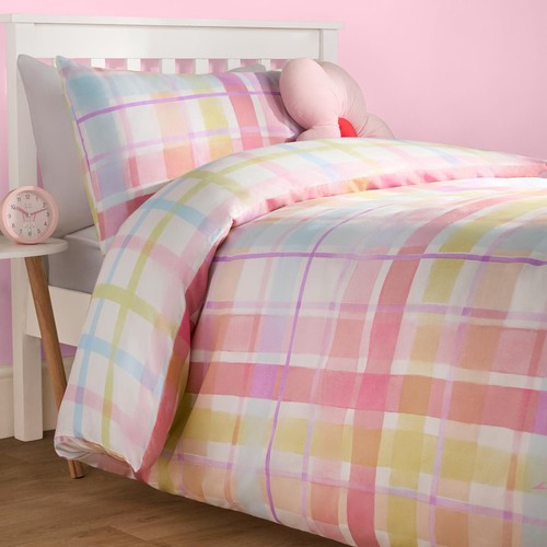 Gingham check duvet - duvet, cover