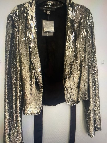 Zara silver sequin jacket - sequin,