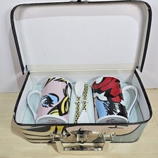 Paul Cardew Pop Art Cafe for Finecasa Mugs Spoons Tea/Coffee Set 