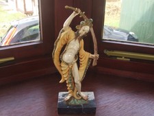 A Vintage Oriental Resin Figure on a Genuine Carrara Marble Base (Italy)