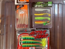3 Lots Paddletail Swimbaits Jackson Firetiger, DelalanDe Silver, Gunki Multi