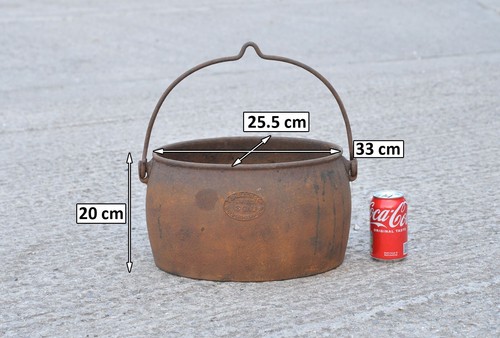 Old cast iron cauldron pot - old, by