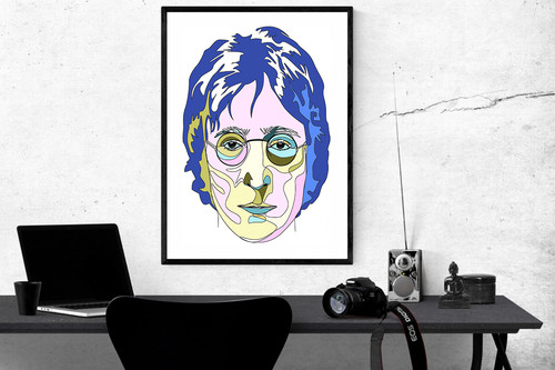 John lennon coloured - a4,