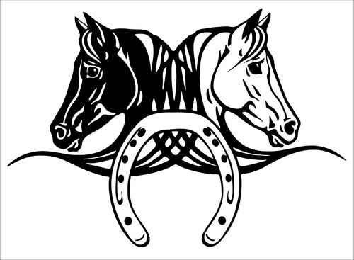 Horse large vinyl sticker - , car
