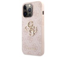 GUESS Pink Monogram Case Cover for iPhone 13 Pro Max 6.7" Big Metal Logo