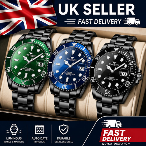 Men steel diver watch - steel,