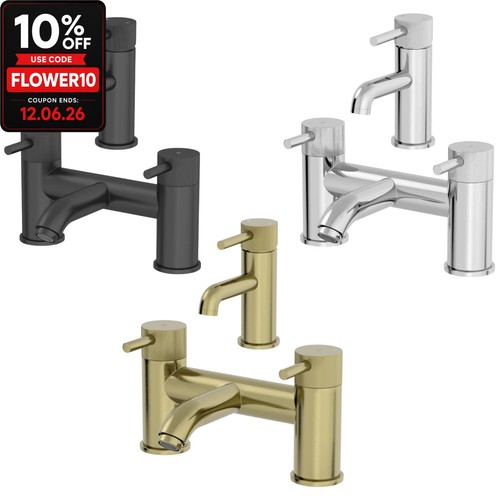 Fluted bathroom bath filler - bathroom,