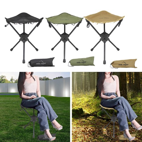 Folding tripod stool rotating - stool,