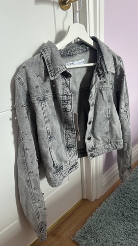 Zara gray denim cropped - gray,