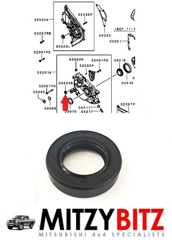 Balancer shaft oil seal front - oil,
