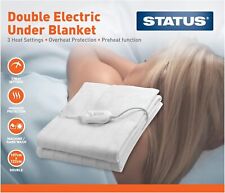 DOUBLE SIZE ELECTRIC BLANKET HEATED UNDER BLANKET 3 HEAT SETTINGS UK BS APPROVED
