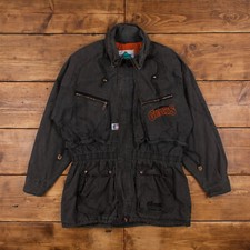 Vintage Team Line MLB Jacket XL 90s San Fran Giants Baseball Parka Grey Zip