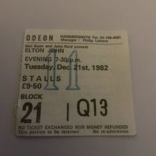 Elton John Ticket Stub