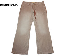 Remus Oumo Men's Beige Bootcut Corduroy Trousers W34 L33 100% Cotton Cord Pants