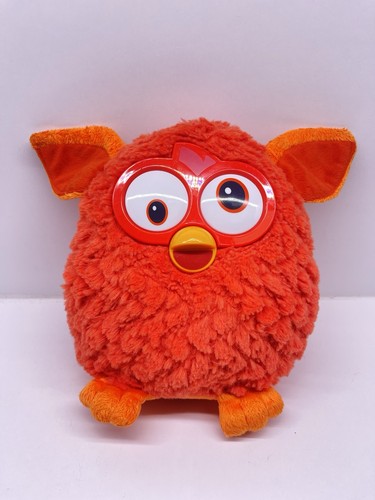 Orange furby plush soft toy - orange,