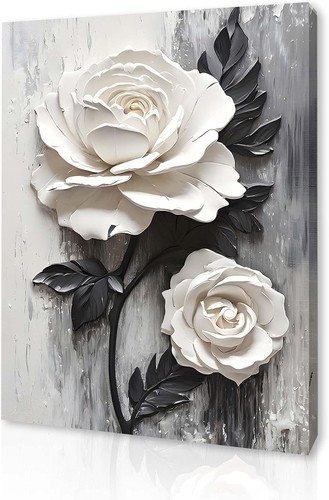 Framed canvas wall - framed, white