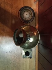 Polished And Laquered Ships Very Old Divers Shaped Helmet With Compass In Water.