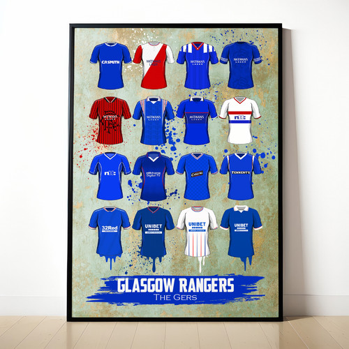 Rangers painted shirt - rangers, a4