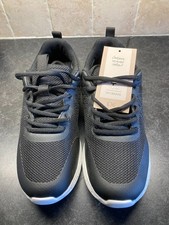 Brand New TU Woman Trainers Black White Lace Up Ladies Size UK 6 / EU 39 X