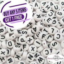 100 ALPHABET ACRYLIC BEADS