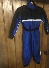 Kids Girls/Boys Blue BlackWhite Cotton Boiler Suit Overalls 3-5 Yrs New Not Worn