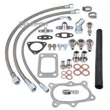 Turbo Oil Water Line Install Kit For Nissan RB25DET R33 w/ MAMBA TA34-GTX3071