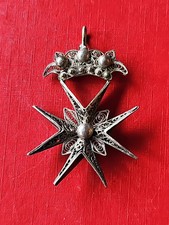 Silver Filigree Maltese Cross