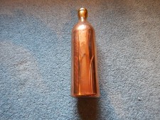 Antique Copper Flask ~ Hot Water Bottle ~ with Brass Screw Top ~ 28cm High