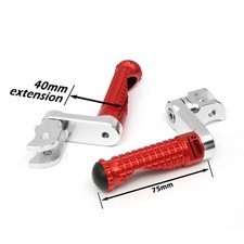 FOR APRILIA TUONO V4 R APRC 12-17 16 RED MPRO 40MM LOWER FRONT FOOT PEGS