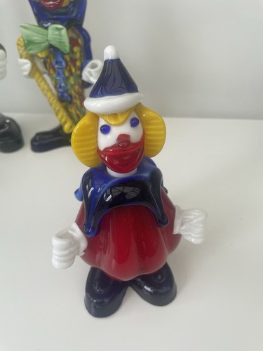 Murano glass clown - glass,