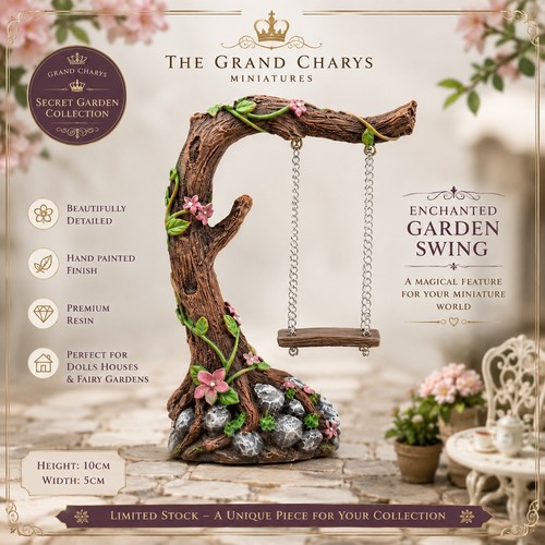 Dolls house garden swing - dolls,