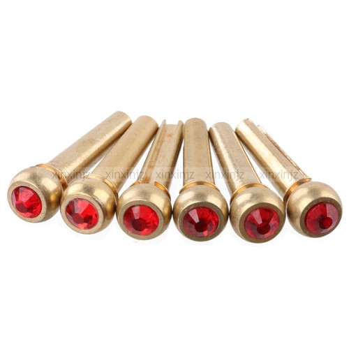 6pcs brass guitar - bridge, pins