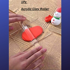 1Pc Solid Clay Rolling Pin Acrylic Clay Roller DIY Modelling Tools Polymer
