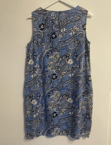 Next blue paisley linen shift - next,