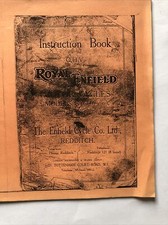 Royal Enfield Instruction Book  Models G J & J2 346cc 499cc Classic Reprint
