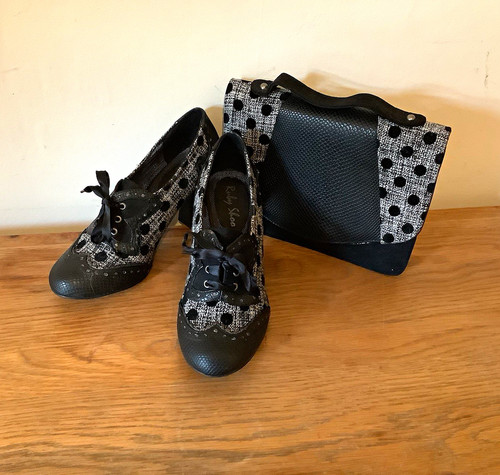 Ruby shoo black grey - polka, dot
