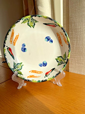 VINTAGE 1990s ITALIAN CARM Hand Painted Ceramic Pasta Bowl 21cm Dia