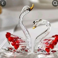 Beautiful Pair Of Red Swans 
