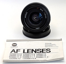 Minolta AF 28mm f/2.8 Lens -