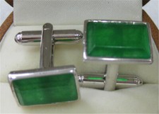 Men Shell Agate Jade Cufflinks