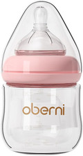 Glass Baby Bottle, Easy to Clean, Anti-Colic Baby Bottles with Slow Flow Brea...