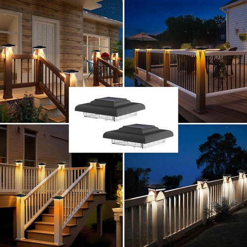 Outdoor led solar post cap - led,