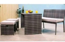 Rattan 4-Pieces Set for Garden